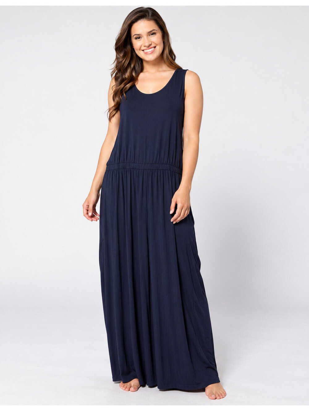 Bumblebella by Jill Martin Tall Dreamy Jersey Wide-Leg Jumpsuit Navy Tall 3X